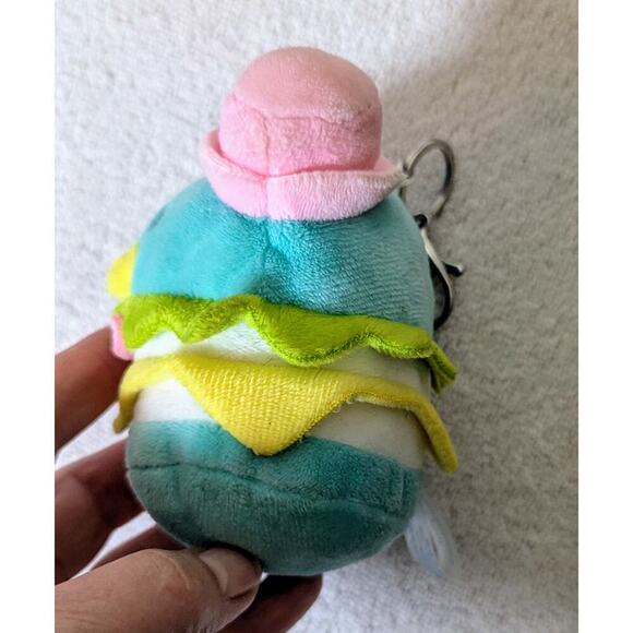 Sanrio Plush Burger Charm Clip Kidrobot Backpack Zipper Pull Key Tuxedo Sam - Picture 2 of 5
